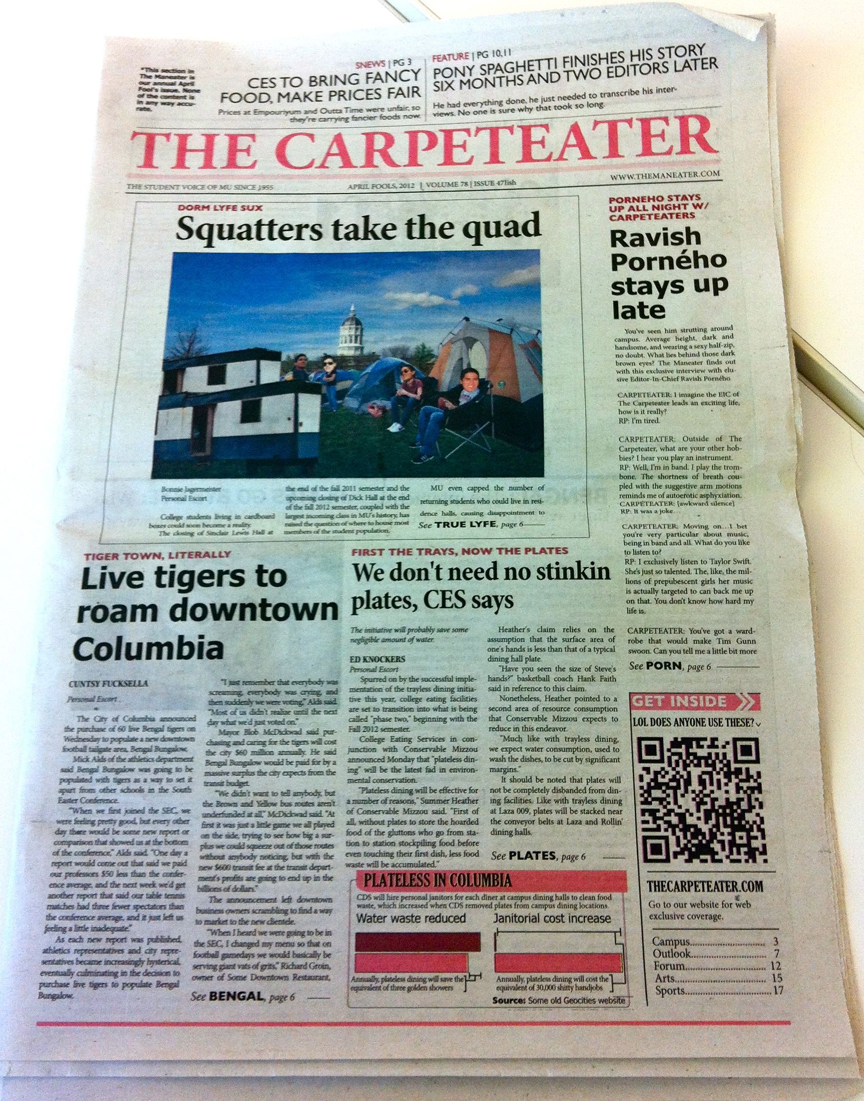 University of Missouri School Paper Changes Name to The Carpeteater for