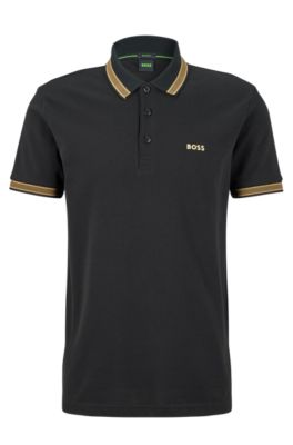 Boss - Cotton-Blend Slim-Fit Polo Shirt With Contrast Trims