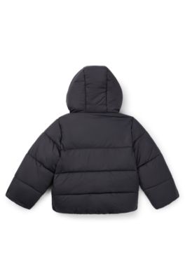 HUGO Kids' waterrepellent puffer jacket with red logo label