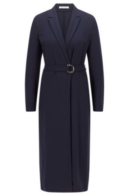 BOSS Coatstyle business dress in a virginwool blend