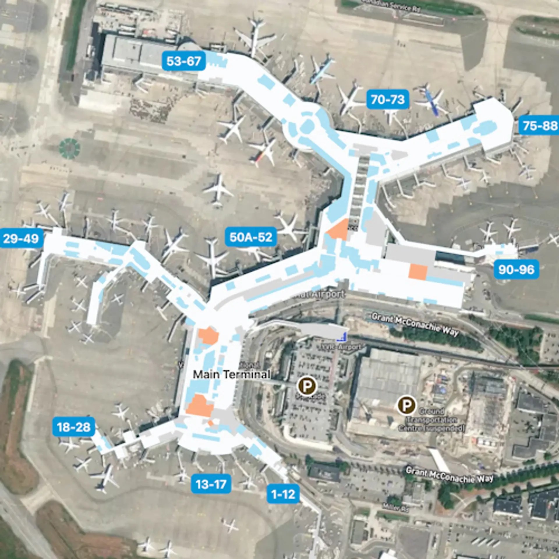 Vancouver Airport Map Guide to YVR's Terminals