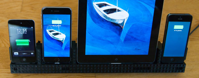 Das beste LEGODock bisher Selbstgebaute Ladestation für vier iOS