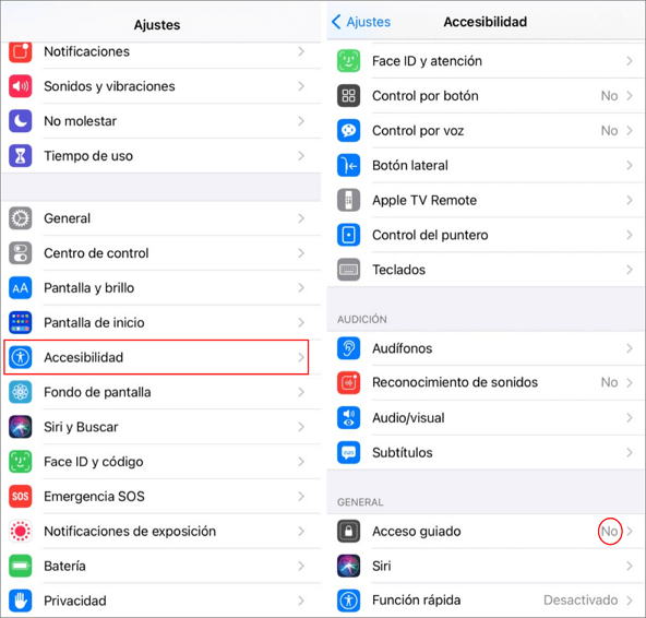 Cómo quitar el acceso guiado en iPhone sin contraseña