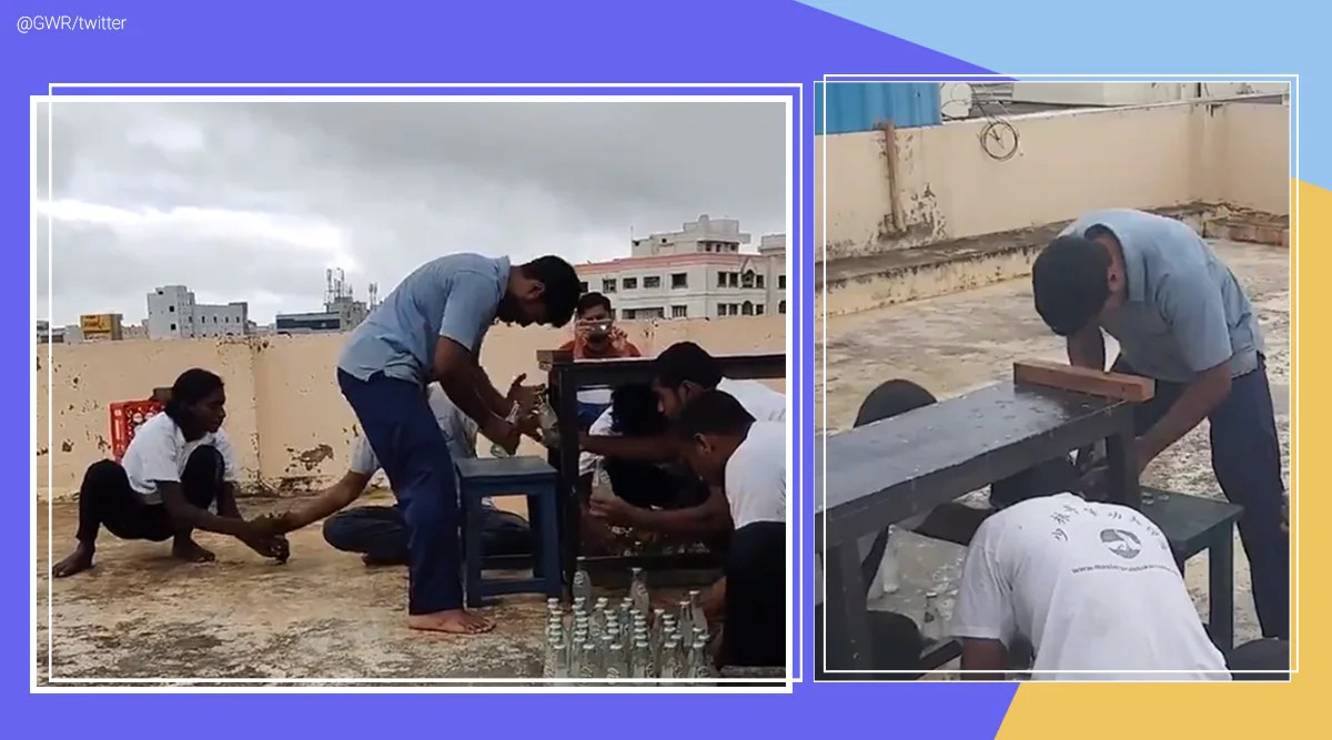 Nellore man bags world record for removing 68 bottle caps with his head