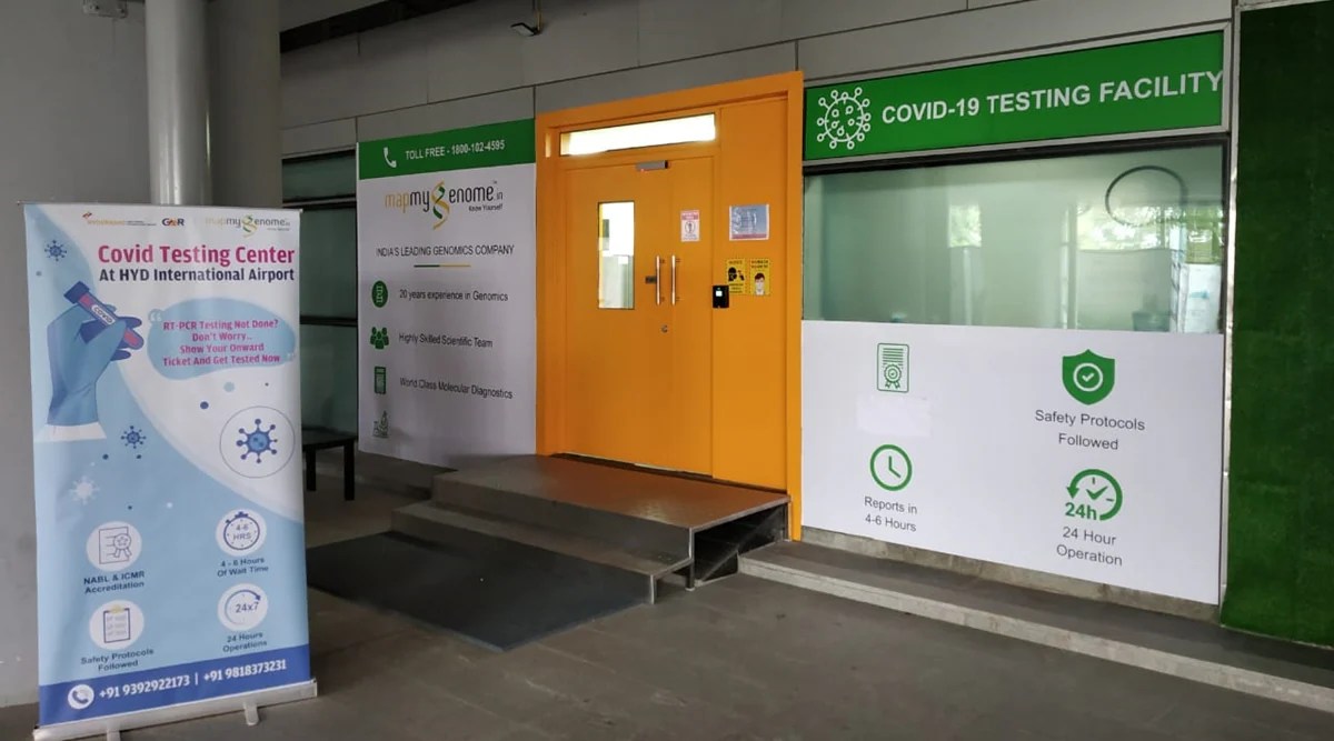 Hyderabad airport starts onsite Covid19 testing facility Hyderabad