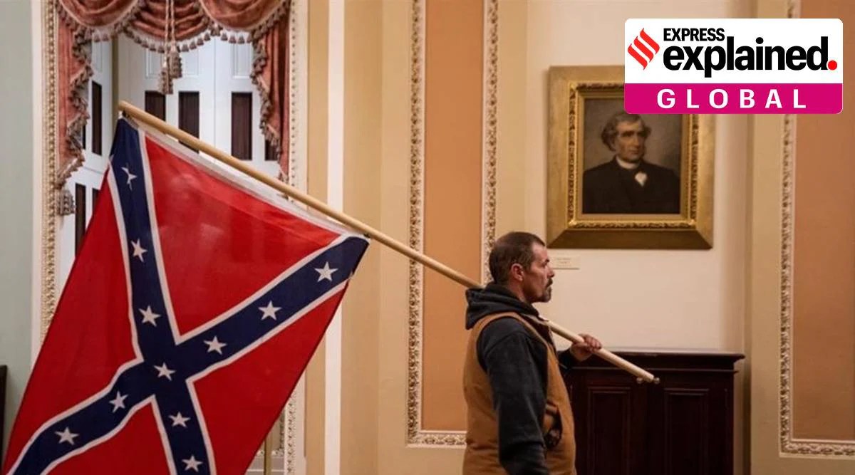 Explained The significance of the Confederate flag being waved inside the Capitol Explained