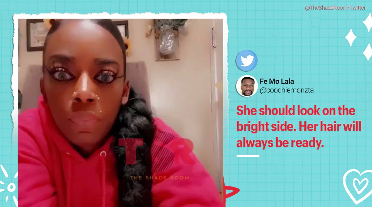 Woman goes viral after she uses adhesive glue on hair as hairspray runs