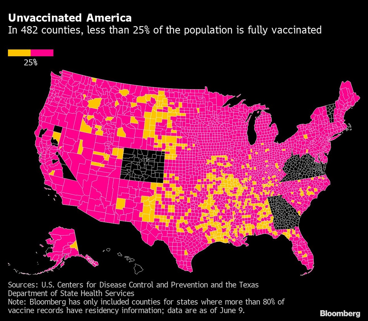 Delta variant gains steam in undervaccinated US counties World News