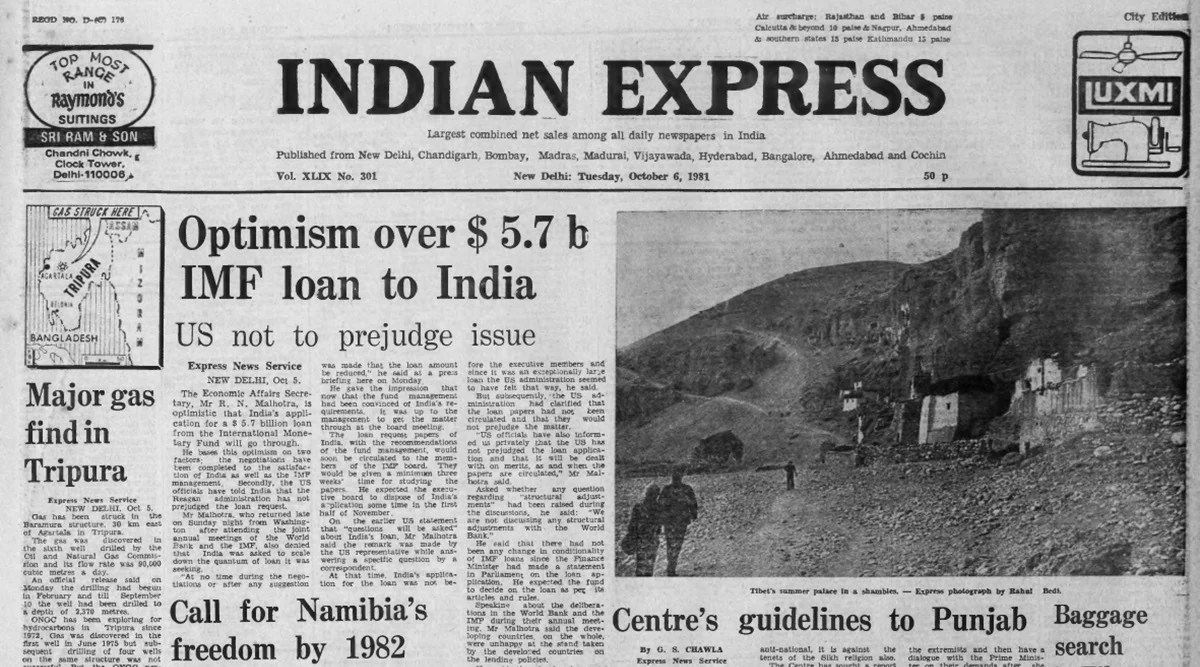 October 6, 1981, Forty Years Ago IMF loan The Indian Express