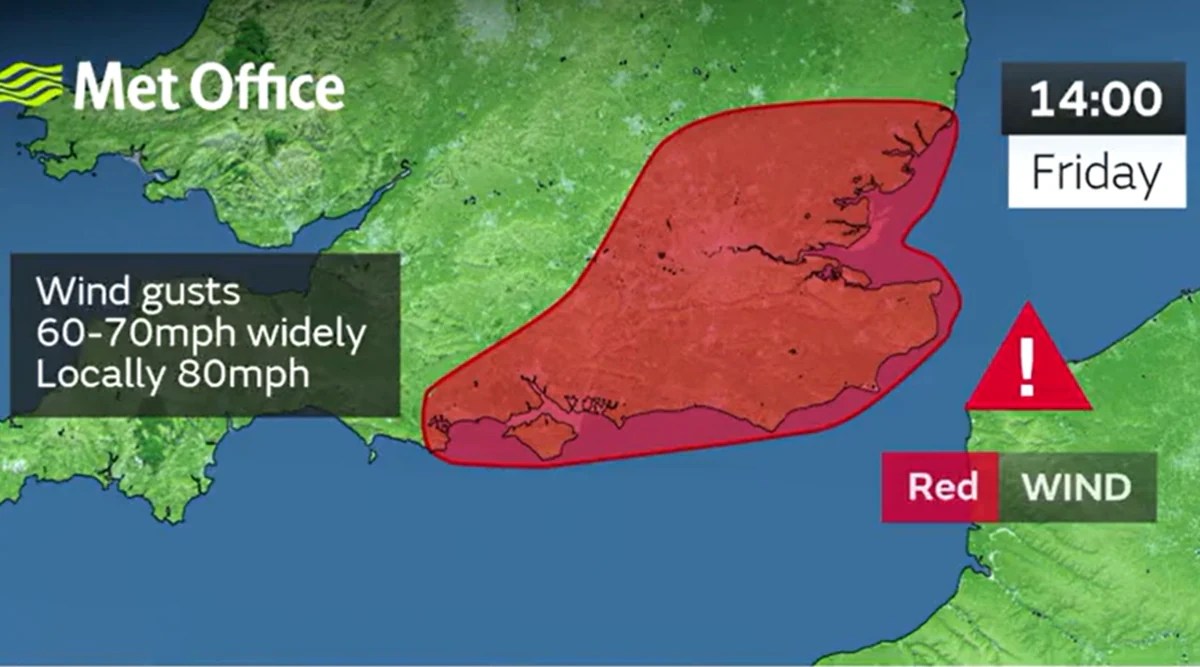 Storm Eunice British army on standby as Met Office issues rare red