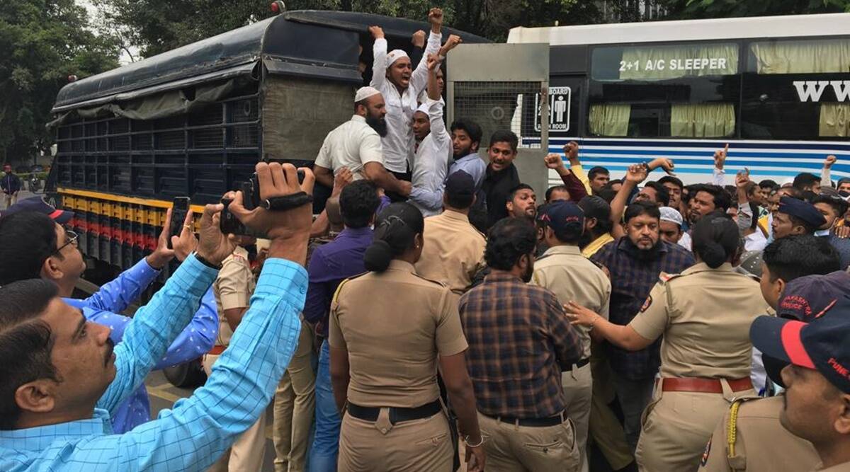 PFI protests in Pune Over 60 people booked for unlawful assembly