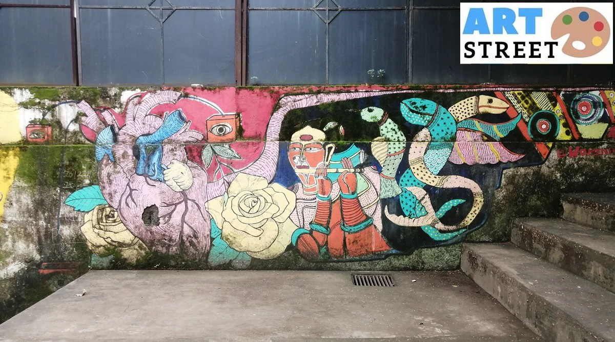 Art Street Graffiti paintings at Mumbai’s St Stephen’s Steps that offer a few moments of
