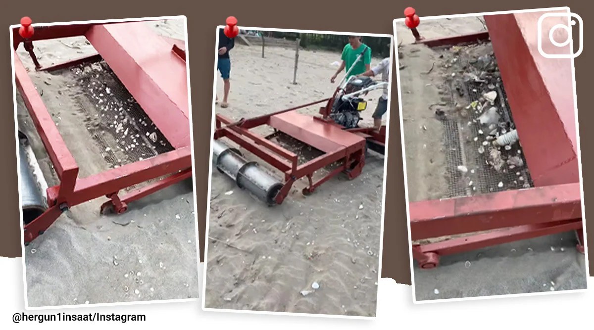 Watch Netizens are impressed with this beach cleaning machine