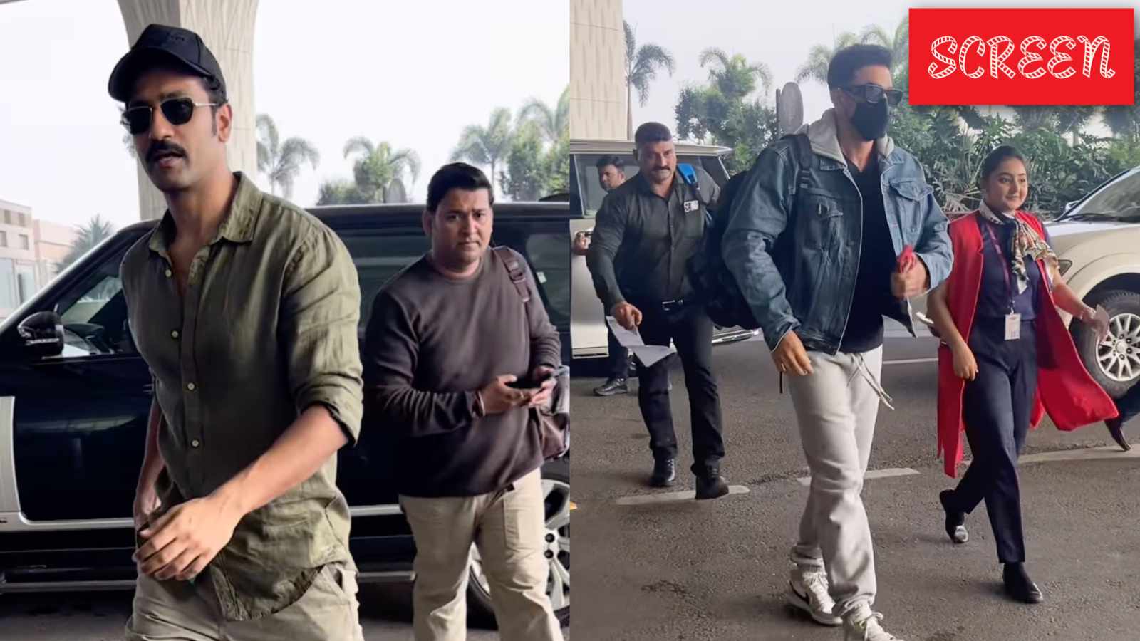 Ranbir Kapoor and Vicky Kaushal spotted at Mumbai airport; spark