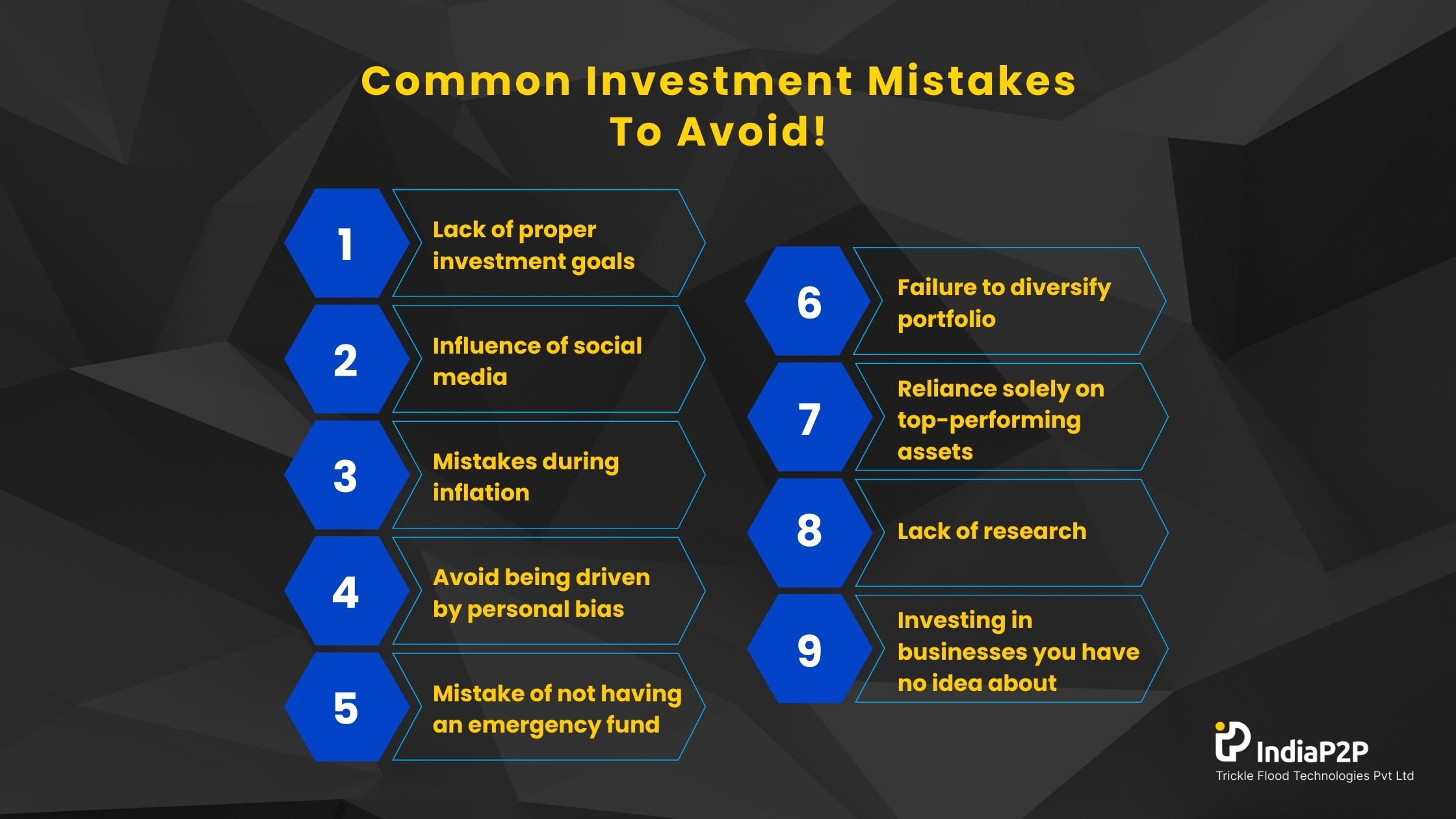 9 Common Investment Mistakes That Investors Make! IndiaP2P