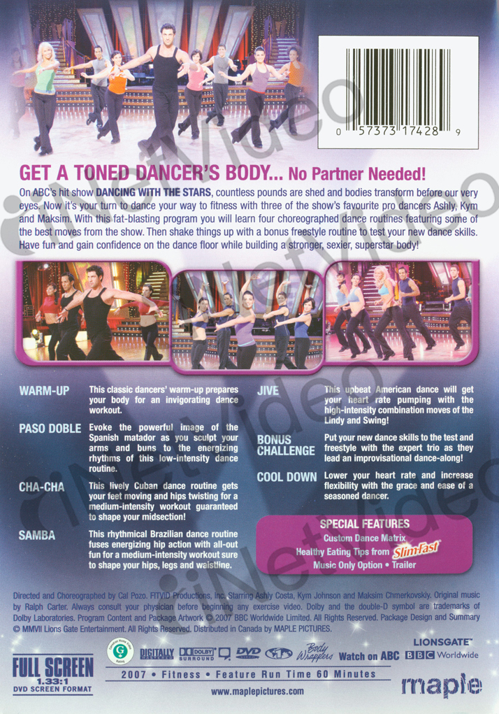 Dancing With the Stars Cardio Dance (MAPLE) New DVD