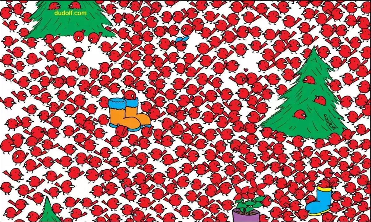 Optical illusion There are three apples among these…