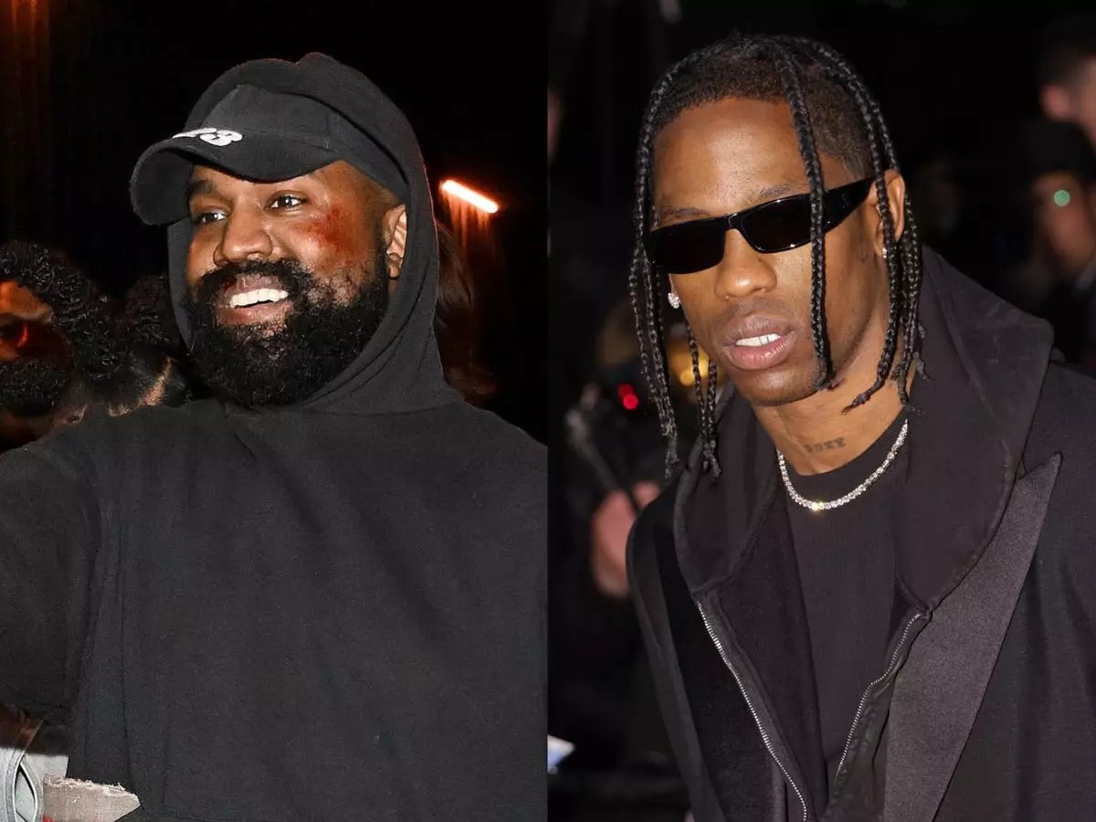 Kanye West performs with Travis Scott in first show…