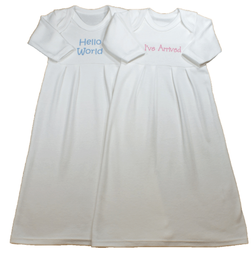 Baby boy girl unisex white nightie nightgown nightdress gown eBay