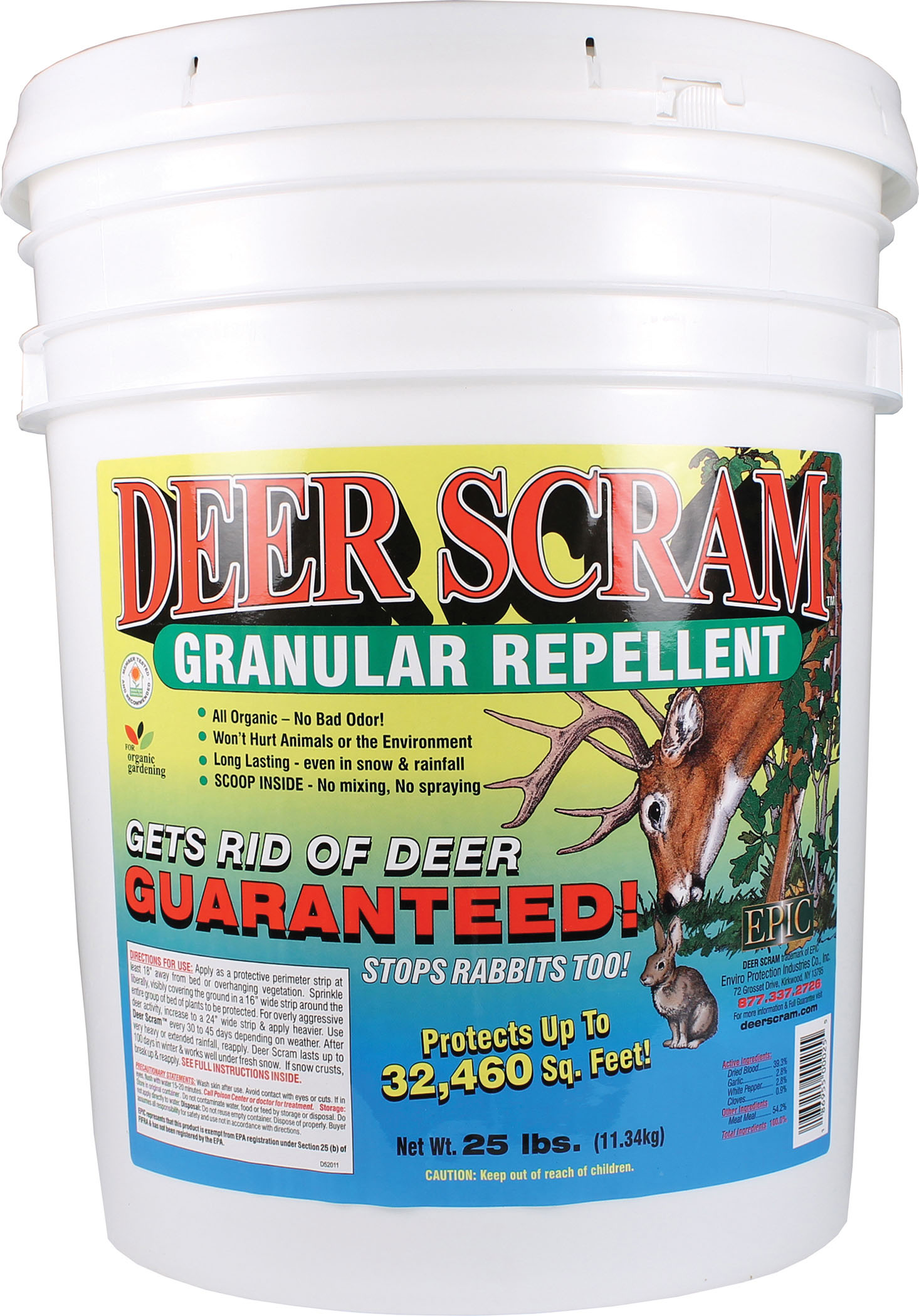 Enviro Protection Ind-Deer Scram Granular Deer & Rabbit Repellent 25 Lb