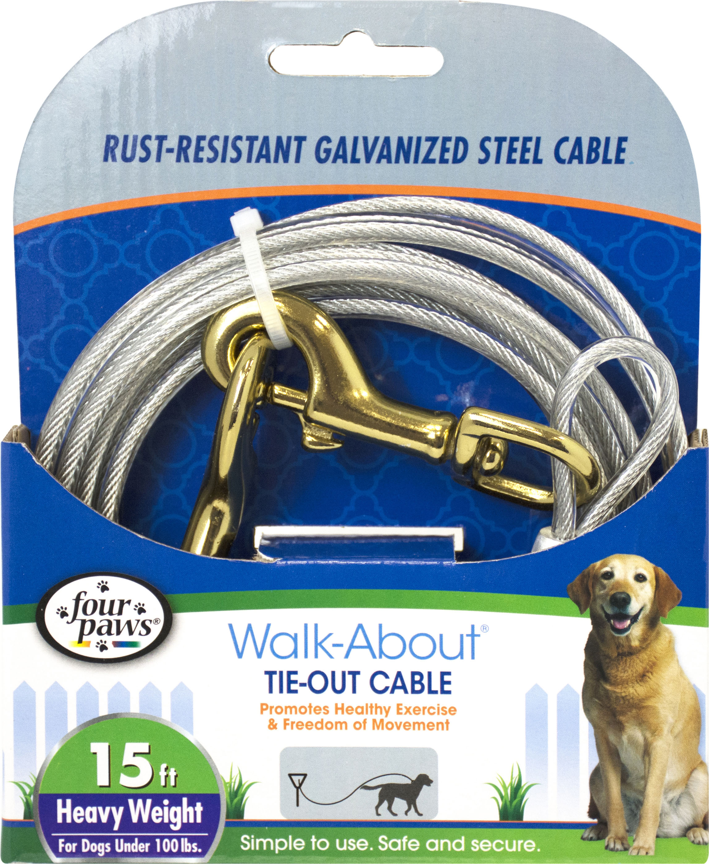 Four PawsContainerFour Paws Dog Tie Out Cableheavyweight Silver 15