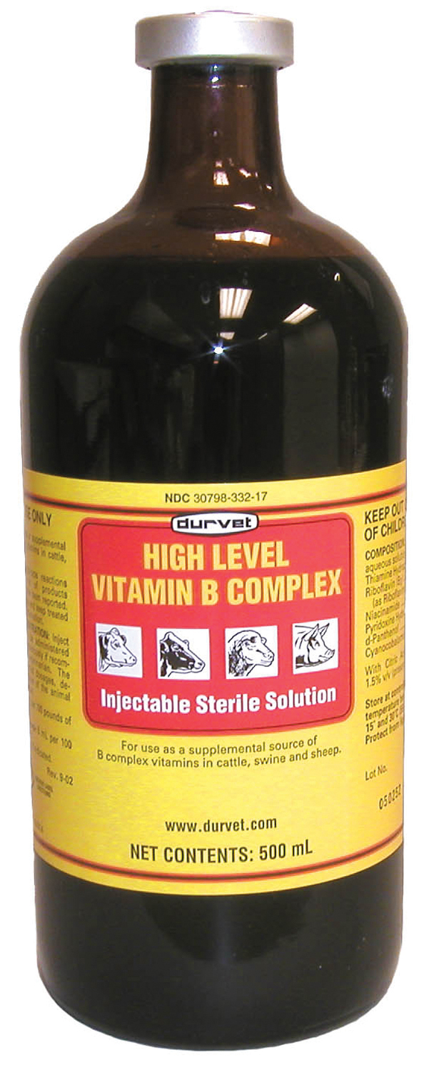 Durvet Inc DHigh Level Vitamin B Complex Yellow 500 Milliliter eBay