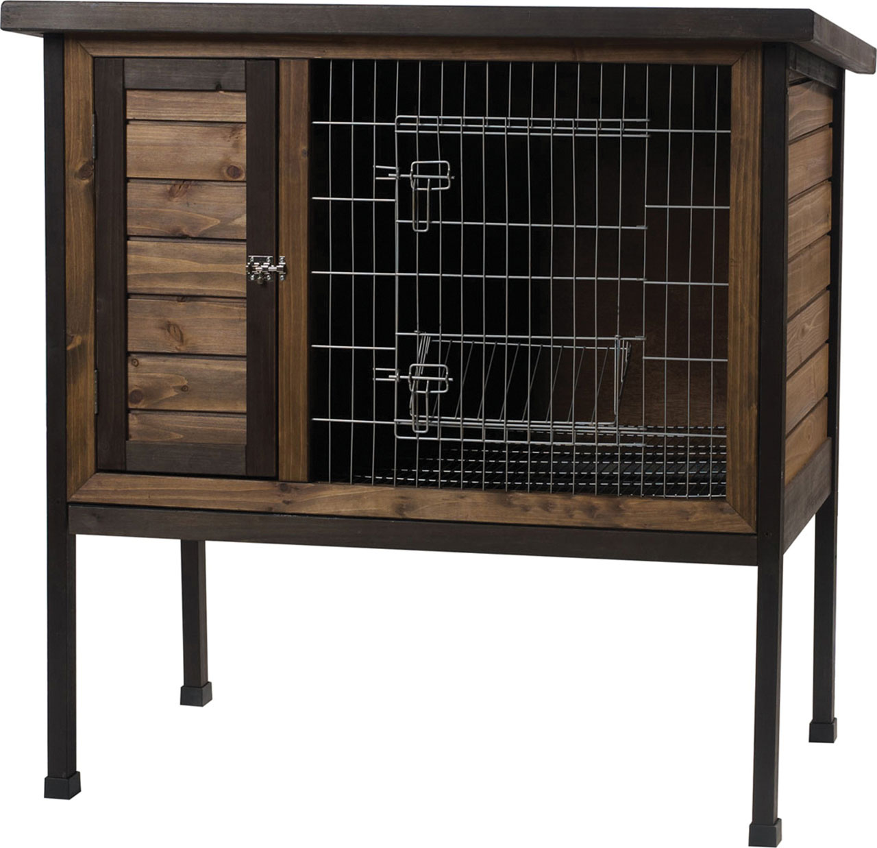 Super PettruckloadOutdoor Rabbit Hutch 1story Brown 36