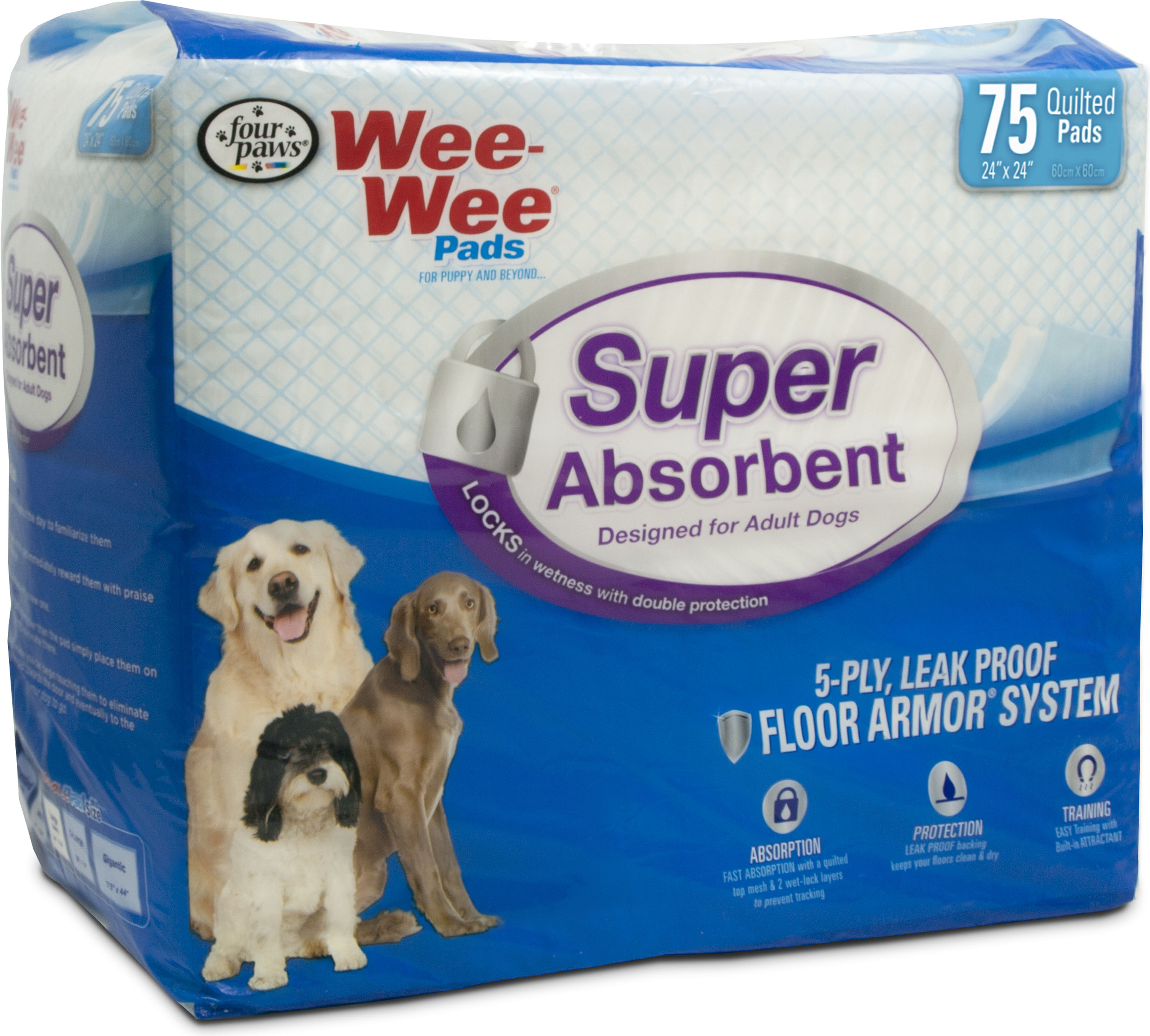 Four PawsContainerWeewee Super Absorbent Pads 75 Pk eBay
