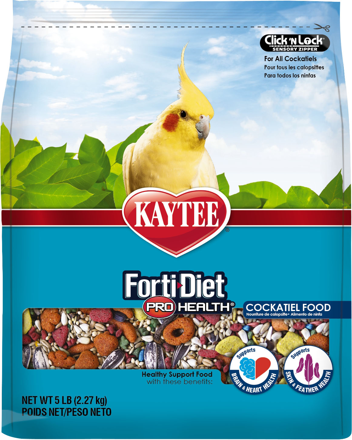 Kaytee Products IncFortidiet Pro Health Cockatiel Food Assorted 5 Lb
