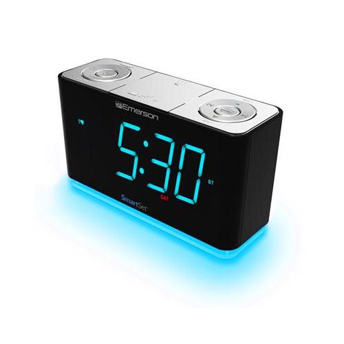 Emerson Radio Corp. SmartSet Alarm Clock Black Slv - ER100301