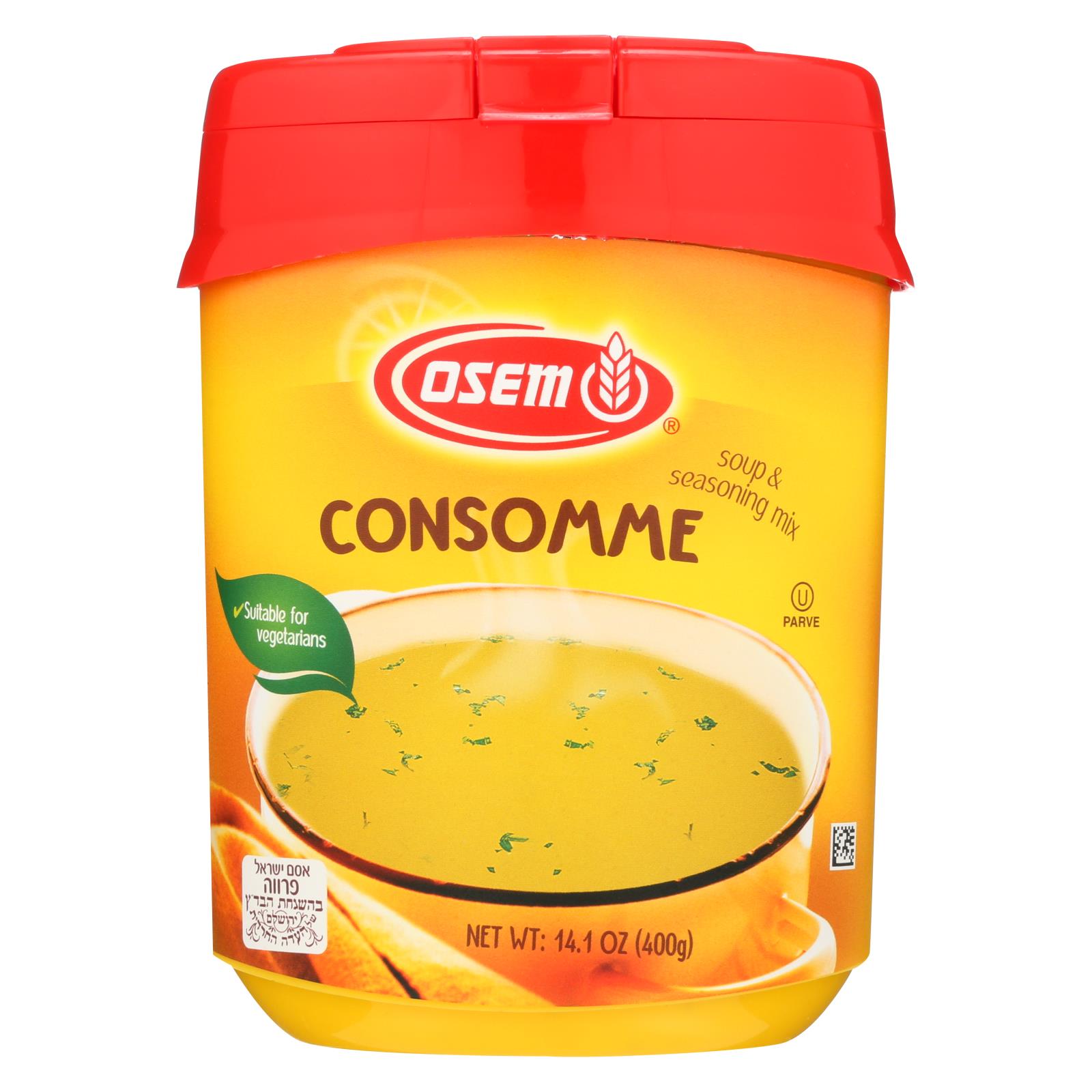 Osem Consomme Soup And Seasoning Mix Chicken Case Of 12 14.1 Oz