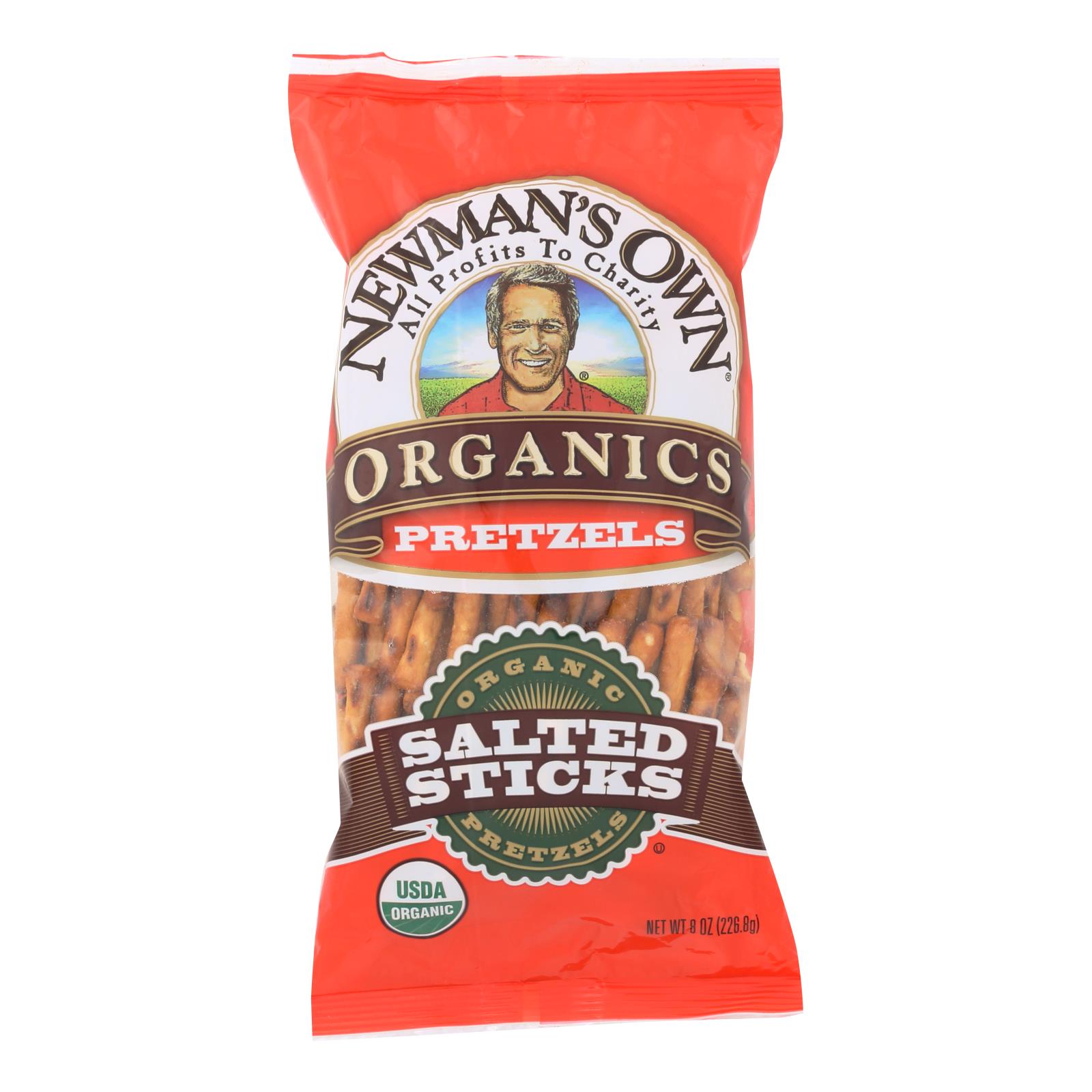 Newman's Own Organics Organic Pretzel Sticks Salted Case Of 12 8