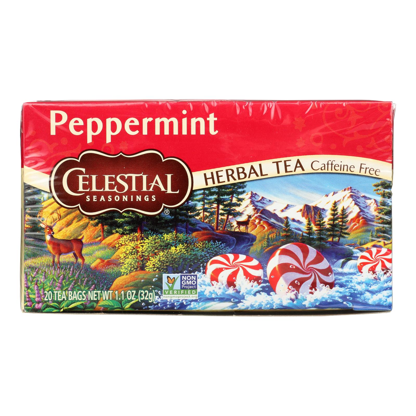 Celestial Seasonings Herbal Tea Peppermint Caffeine Free 20 Bags