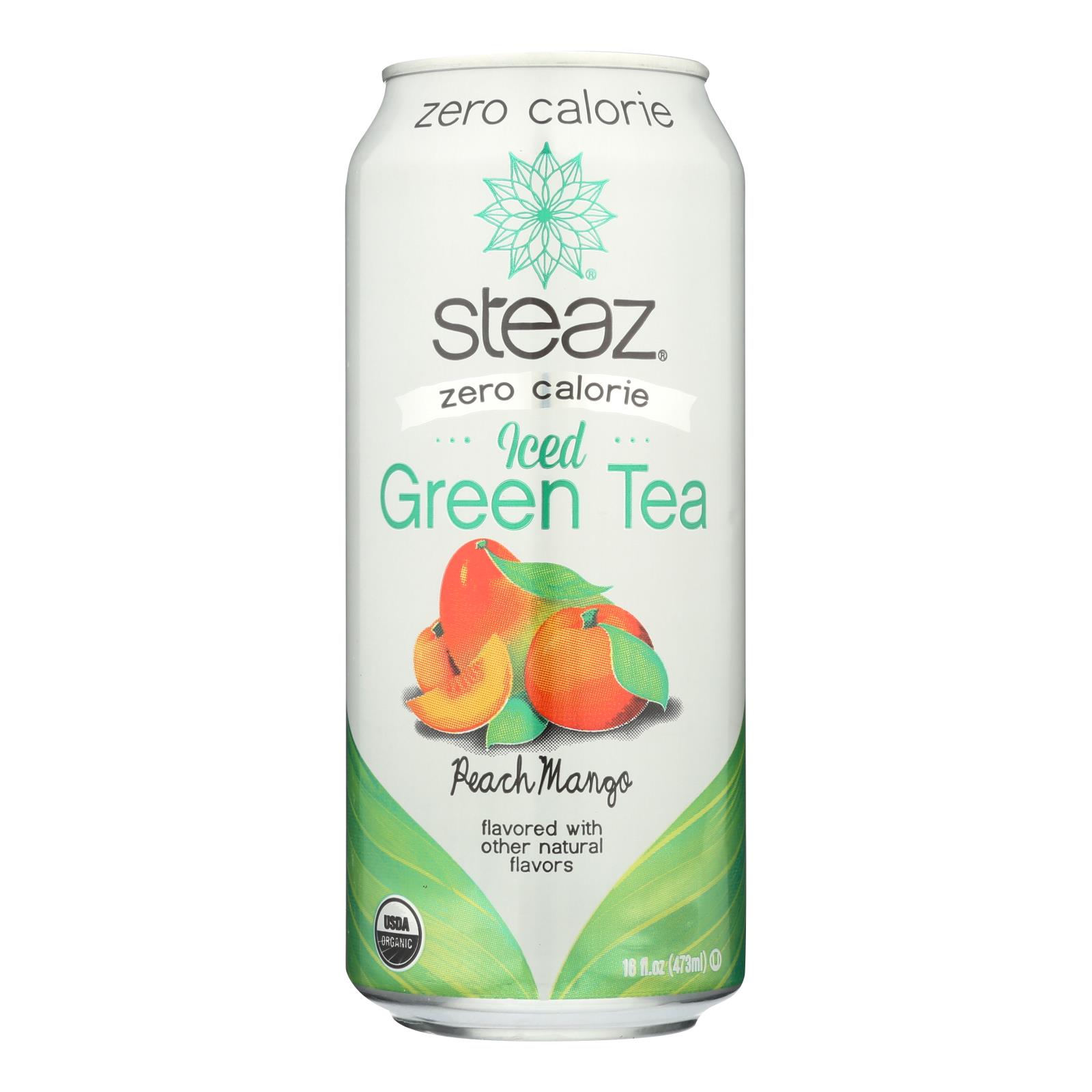 Steaz Zero Calorie Green Tea Peach Mango Case Of 12 16 Fl Oz. eBay