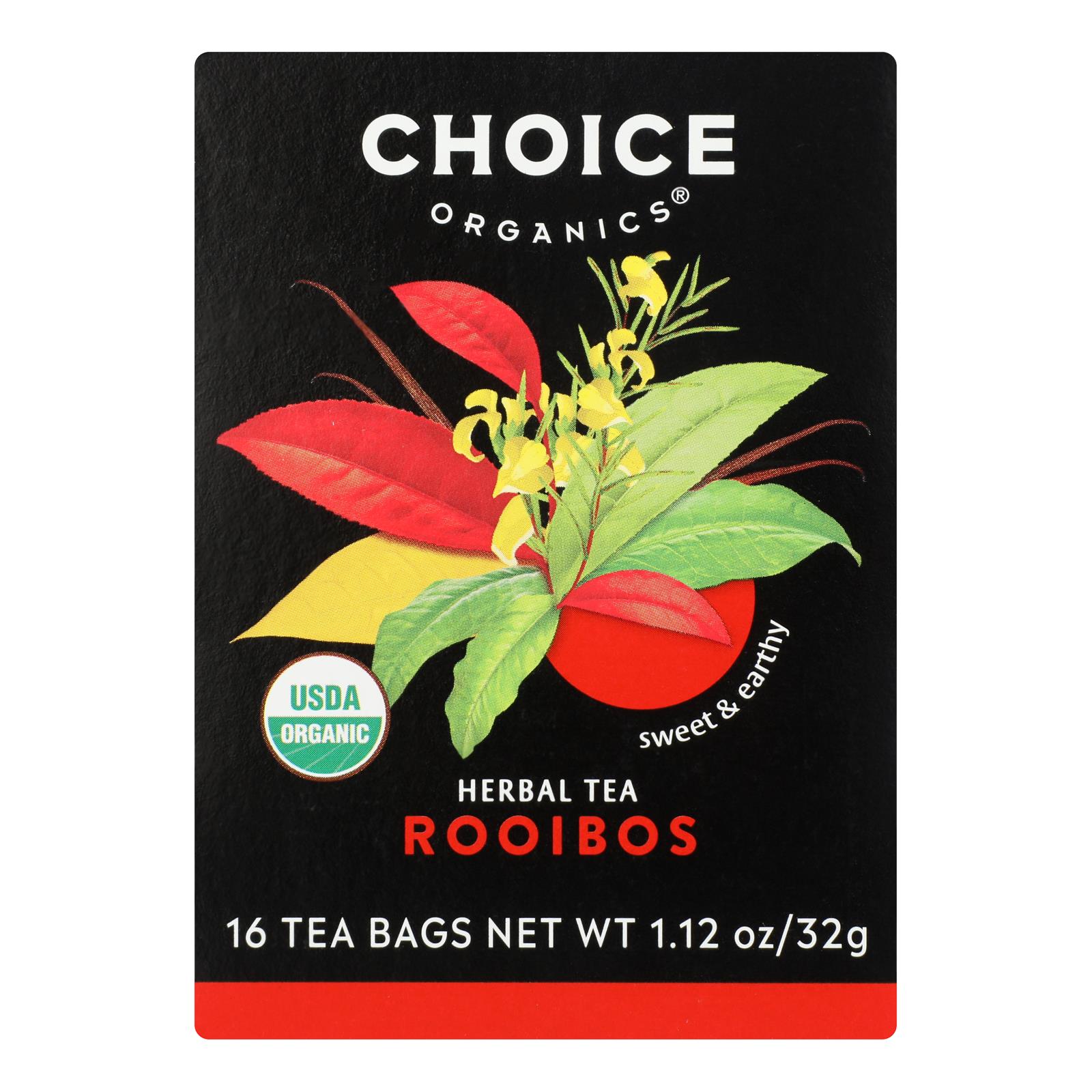 Choice Organic Teas Rooibos Red Bush Tea 16 Tea Bags Case Of 6 eBay