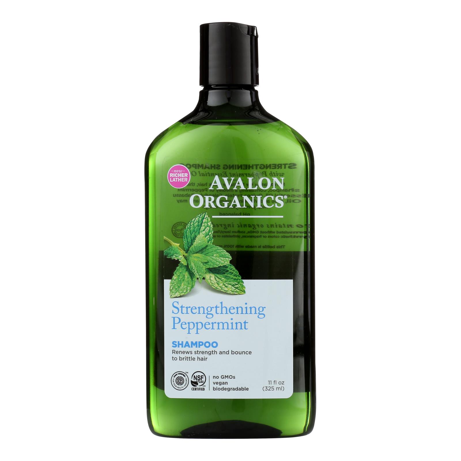 Avalon Organics Revitalizing Shampoo Peppermint Botanicals 11 Fl Oz