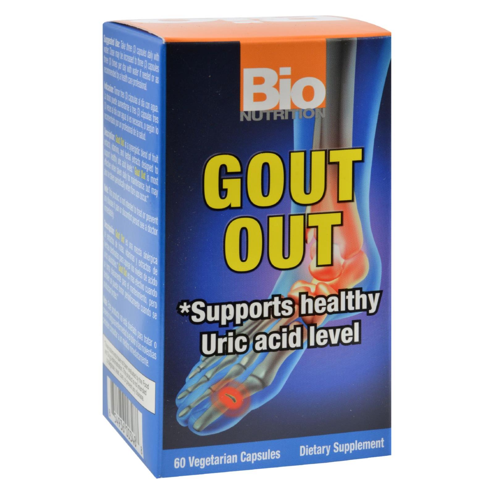 Bio Nutrition Gout Out 60 Vegetarian Capsules eBay