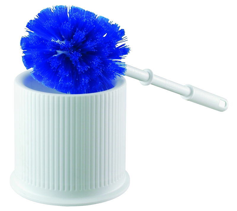 Quickie 305 Toilet Bowl Brush with Caddy Round Plastic Holder eBay