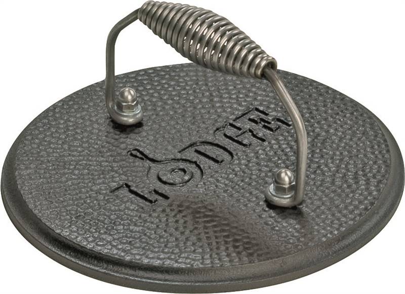 Lodge LGPR3 Grill Press Round 71/2 in L 71/2 in W 31/2 in H Iron eBay