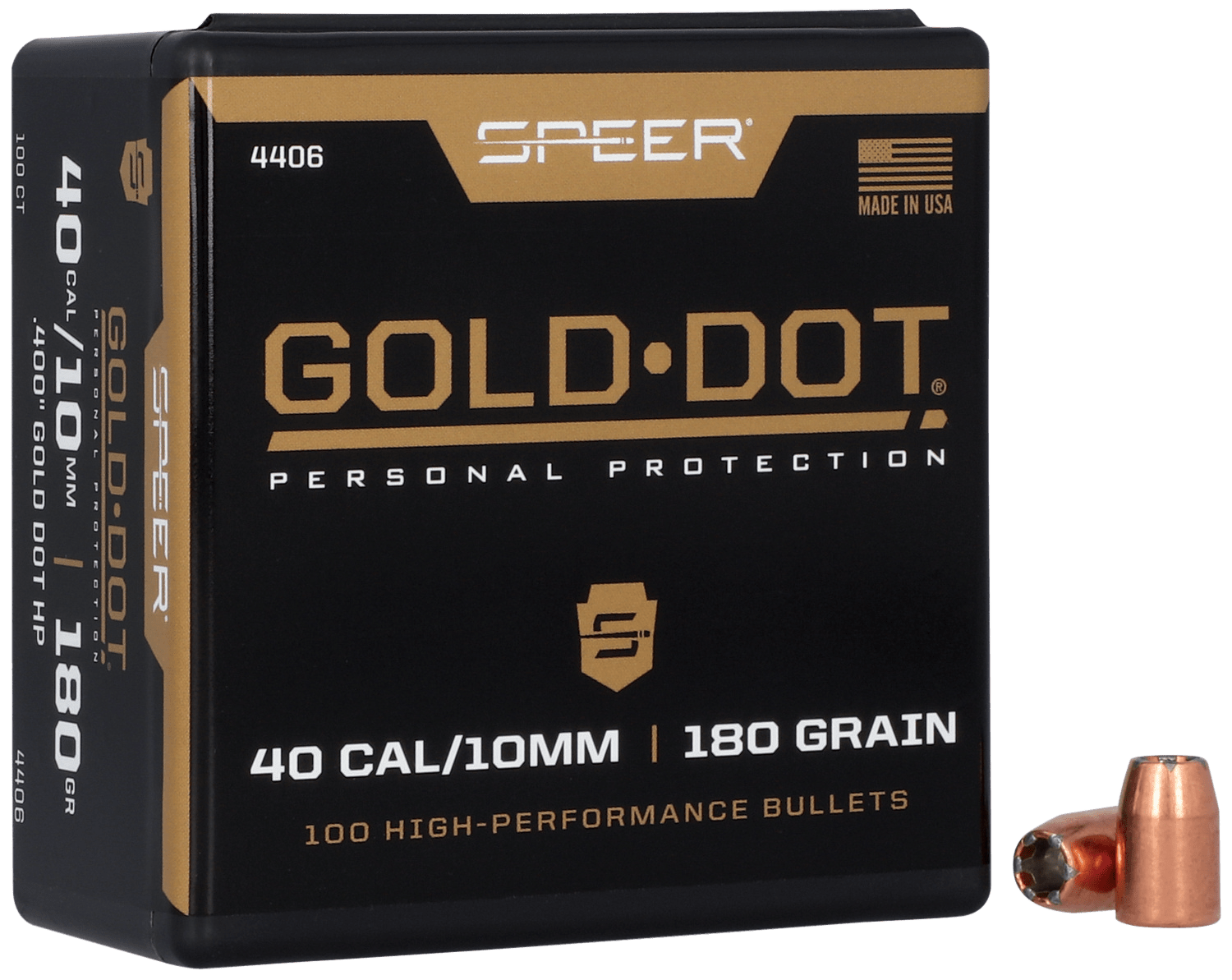 Speer Ammo Gold Dot, 4406 Bull .400 180 Gdhp 1005 Other Reloading