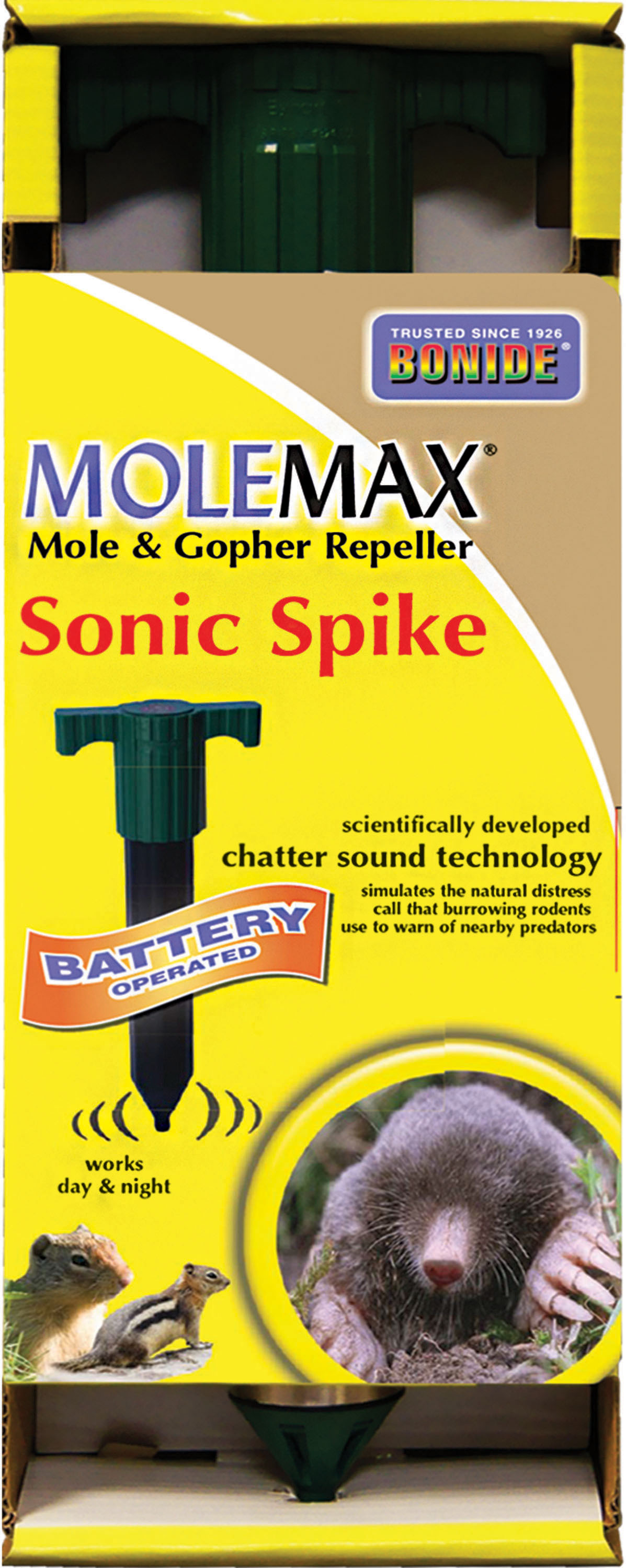 Molemax Sonic Spike Mole & Gopher Repeller 689990795174 | eBay