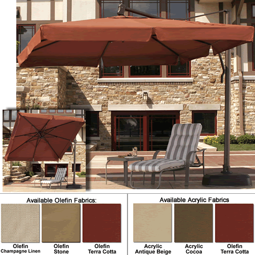 Cantilever Umbrella w/ Valance Olefin Terra Cotta NU5155