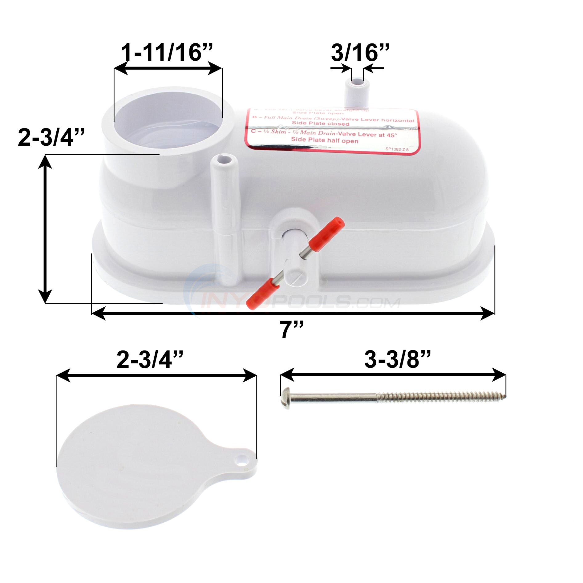 Hayward Skimmer To Main Drain Diverter Valve SP1082GV