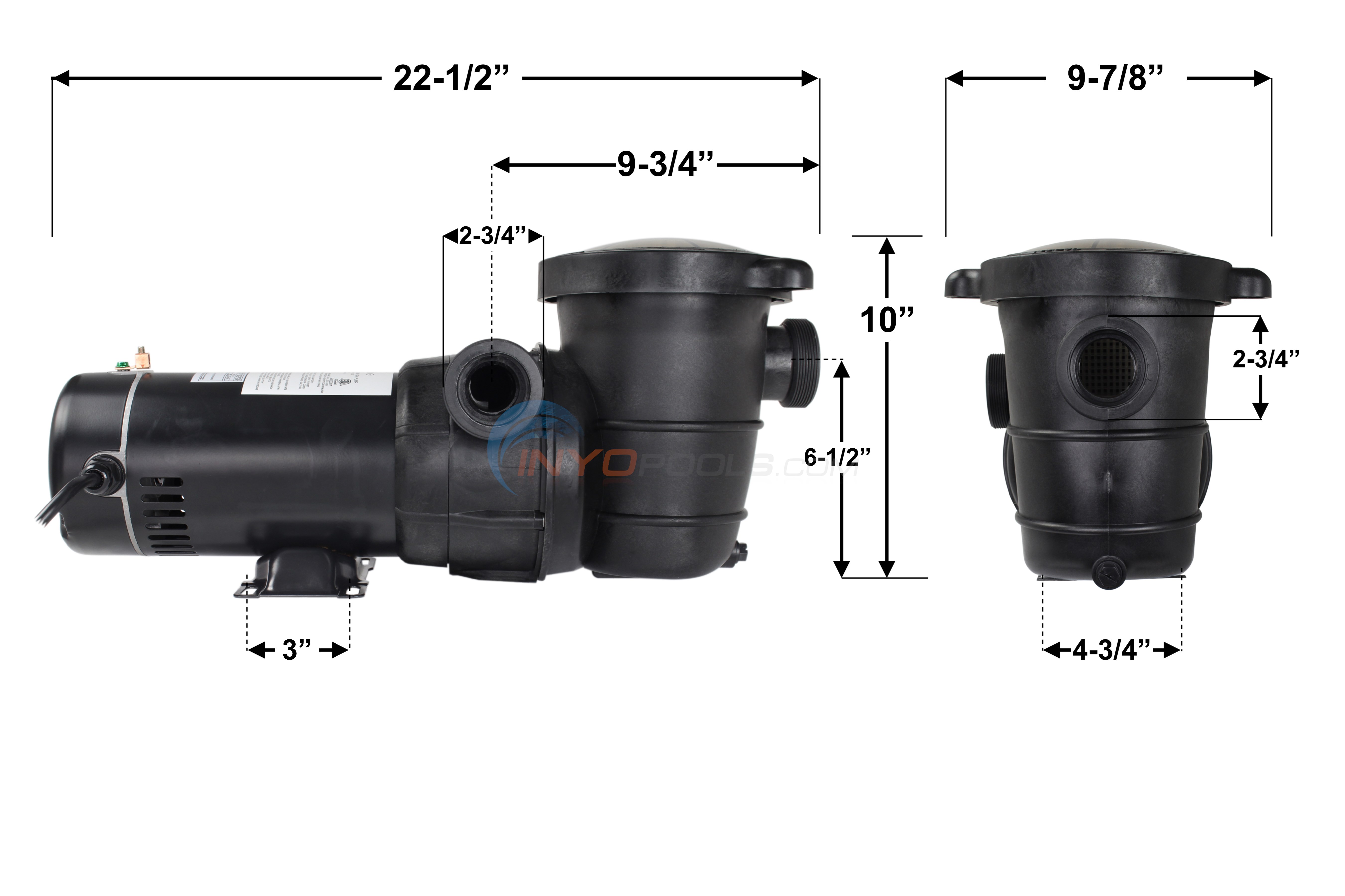 Pureline 1.5 HP Above Ground Pool Pump Horizontal Discharge