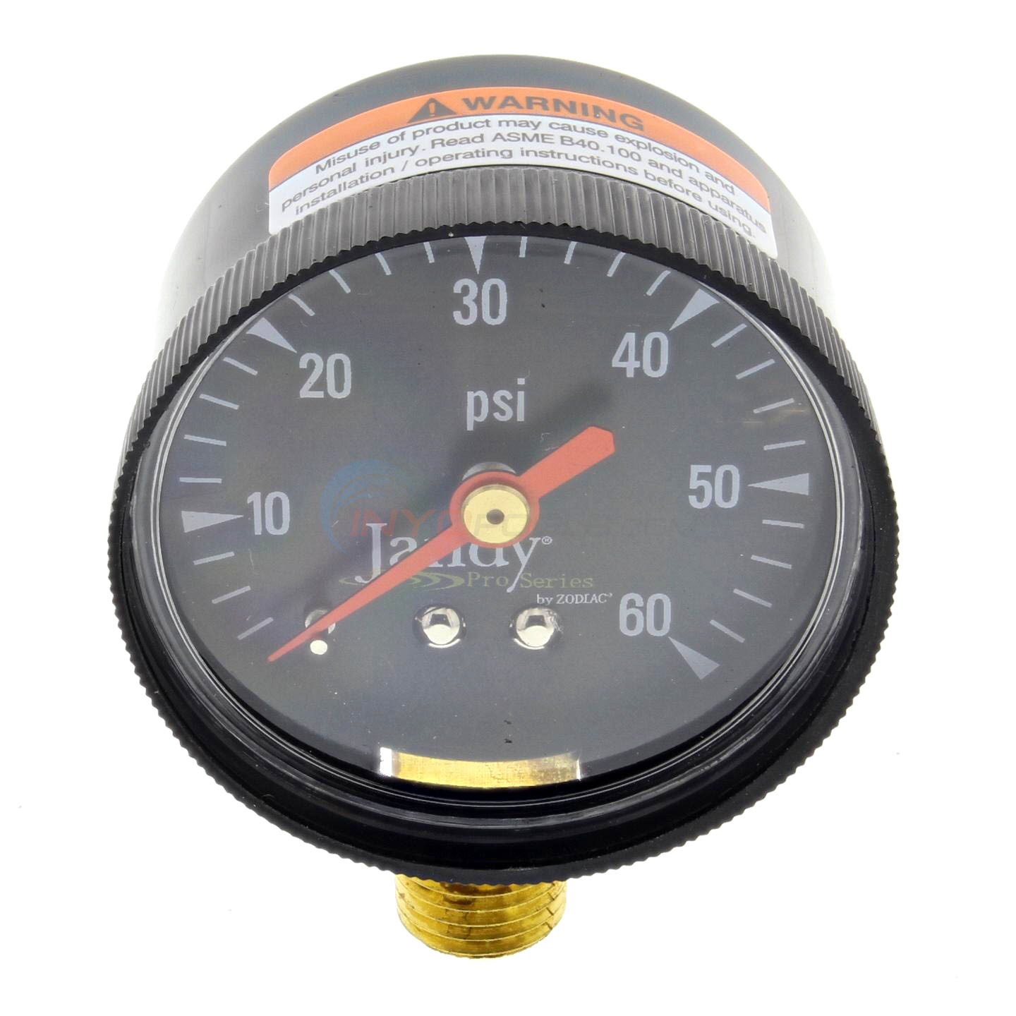 Pressure Gauge, Jandy Zodiac, Bottom Mount, 060PSI, 1/4"MPT R0556900
