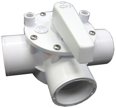 Diverter Valve 3Way, Olympic, 11/2" FPT, White 40AFT100T
