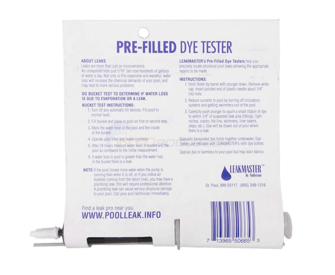 Anderson PreFilled Dye Pool Leak Tester, Blue DT601