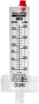 Blue White Flowmeter 11/2" Sch40, 1070 GPM F30150P