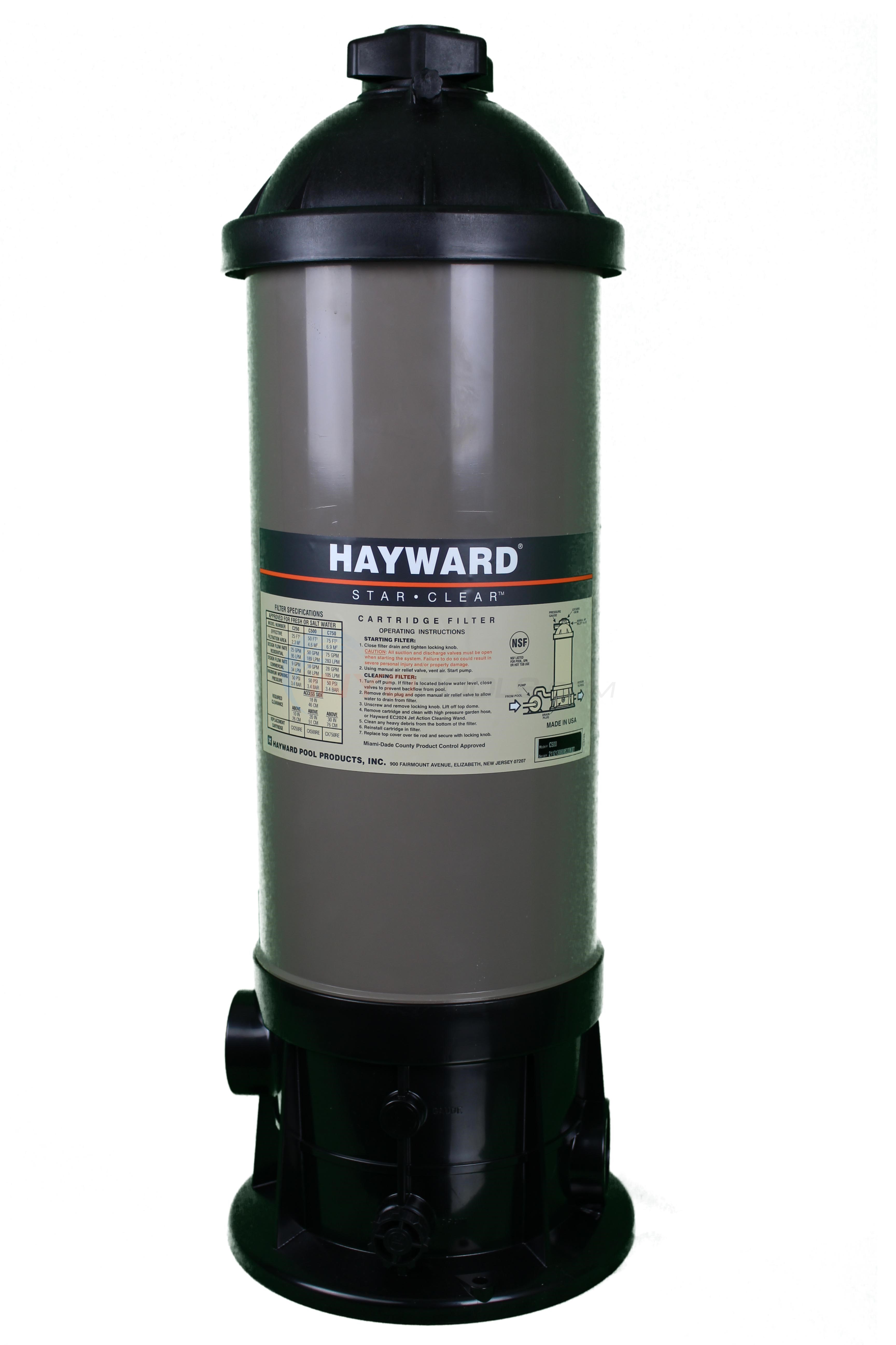 Hayward Star Clear Cartridge Filter 50 Sq Ft. 1 1/2 Inch Ports C500