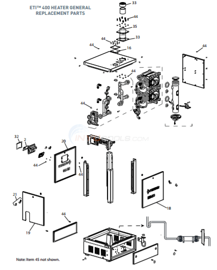 ETI 400 Heater Parts - INYOPools.com